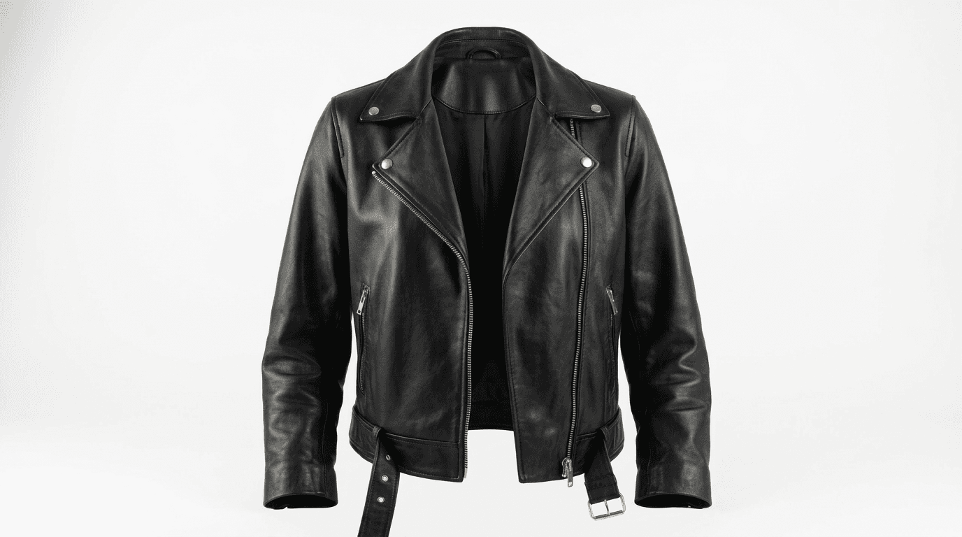 Biker jacket ghost mannequin result