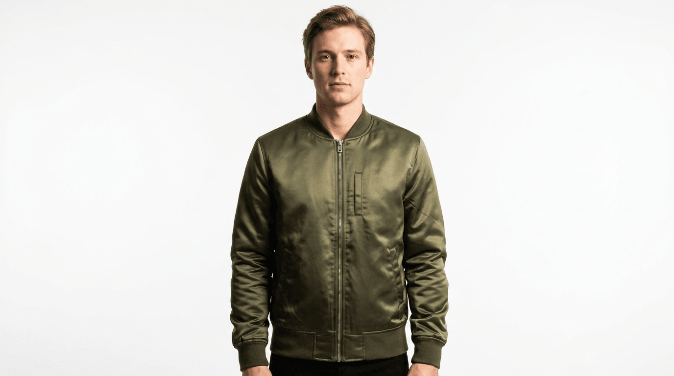 Green Bomber Jacket — before