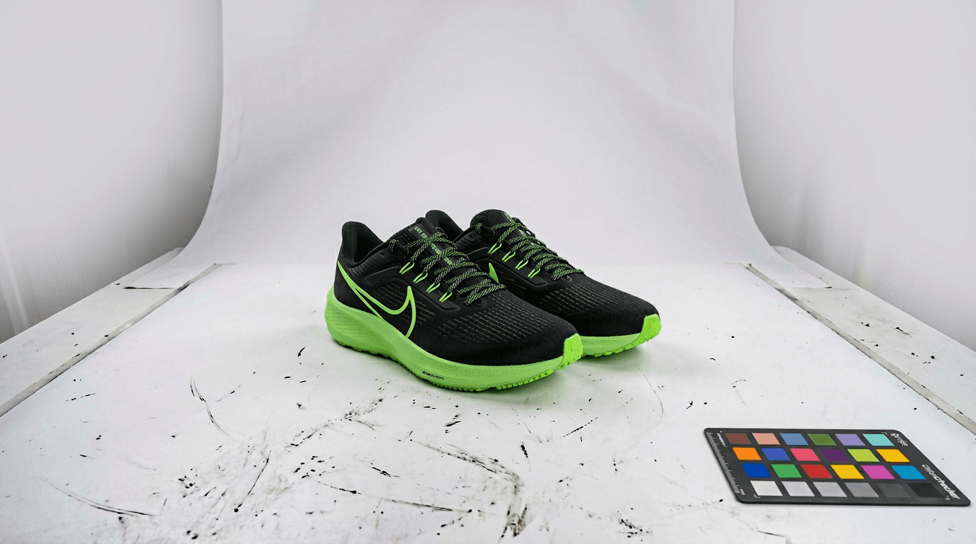 Footwear — Sweep Table to Clean White — before